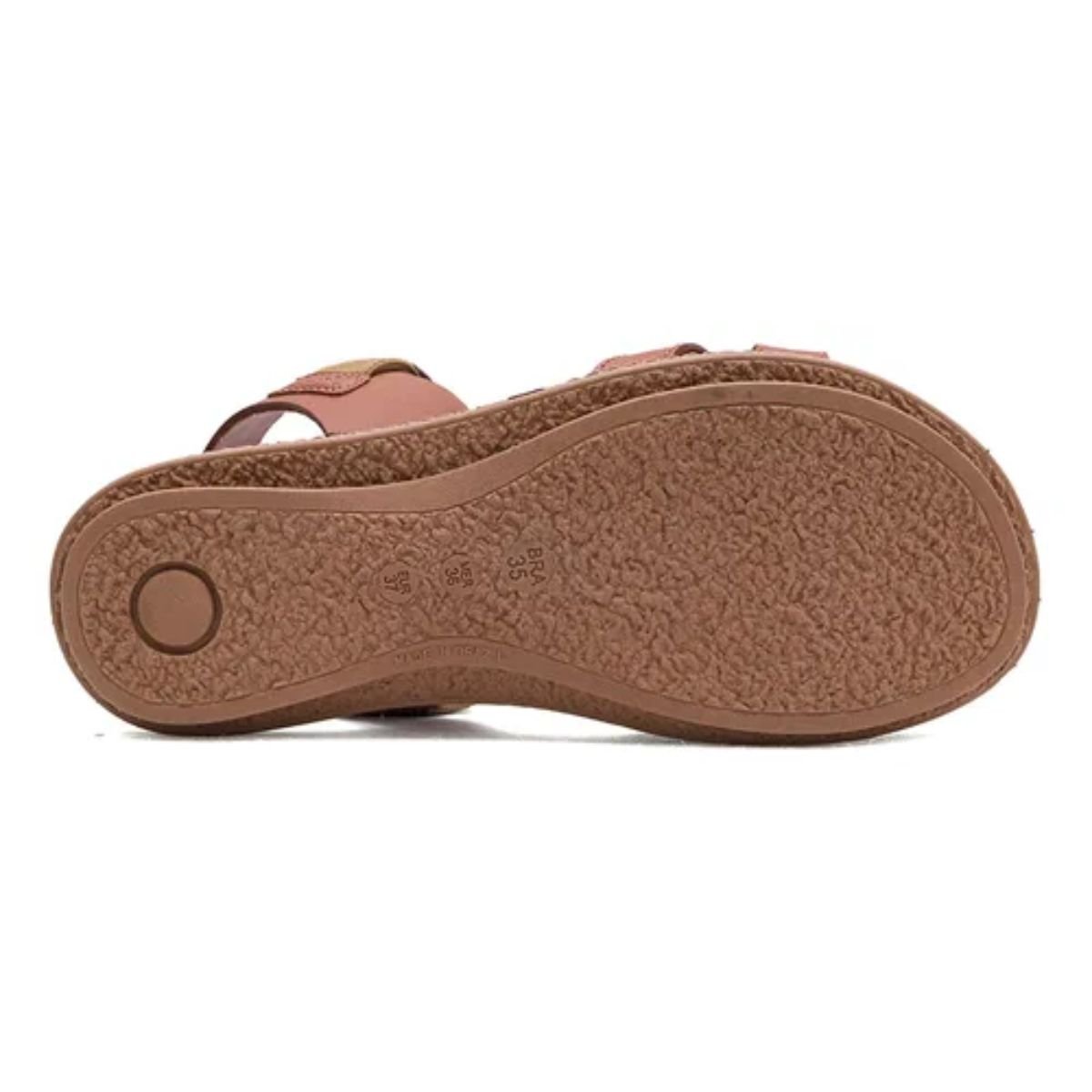 Sandália Flats em Couro New Face 21834 Marrom Marrom 5