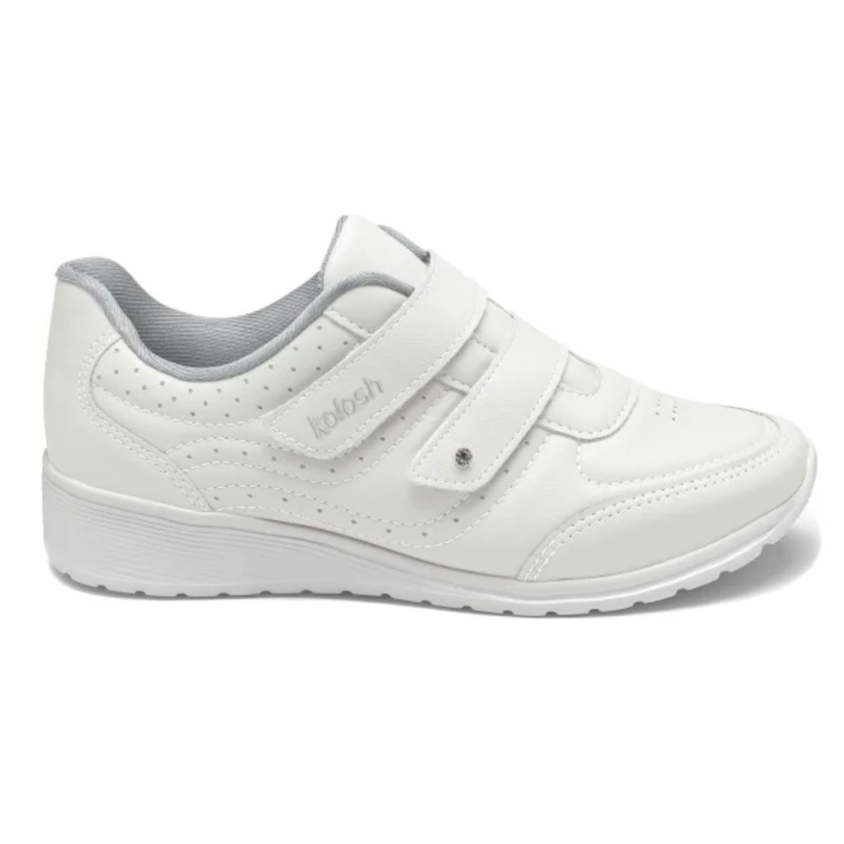 Tênis Casual Velcro Kolosh C2282A Branco