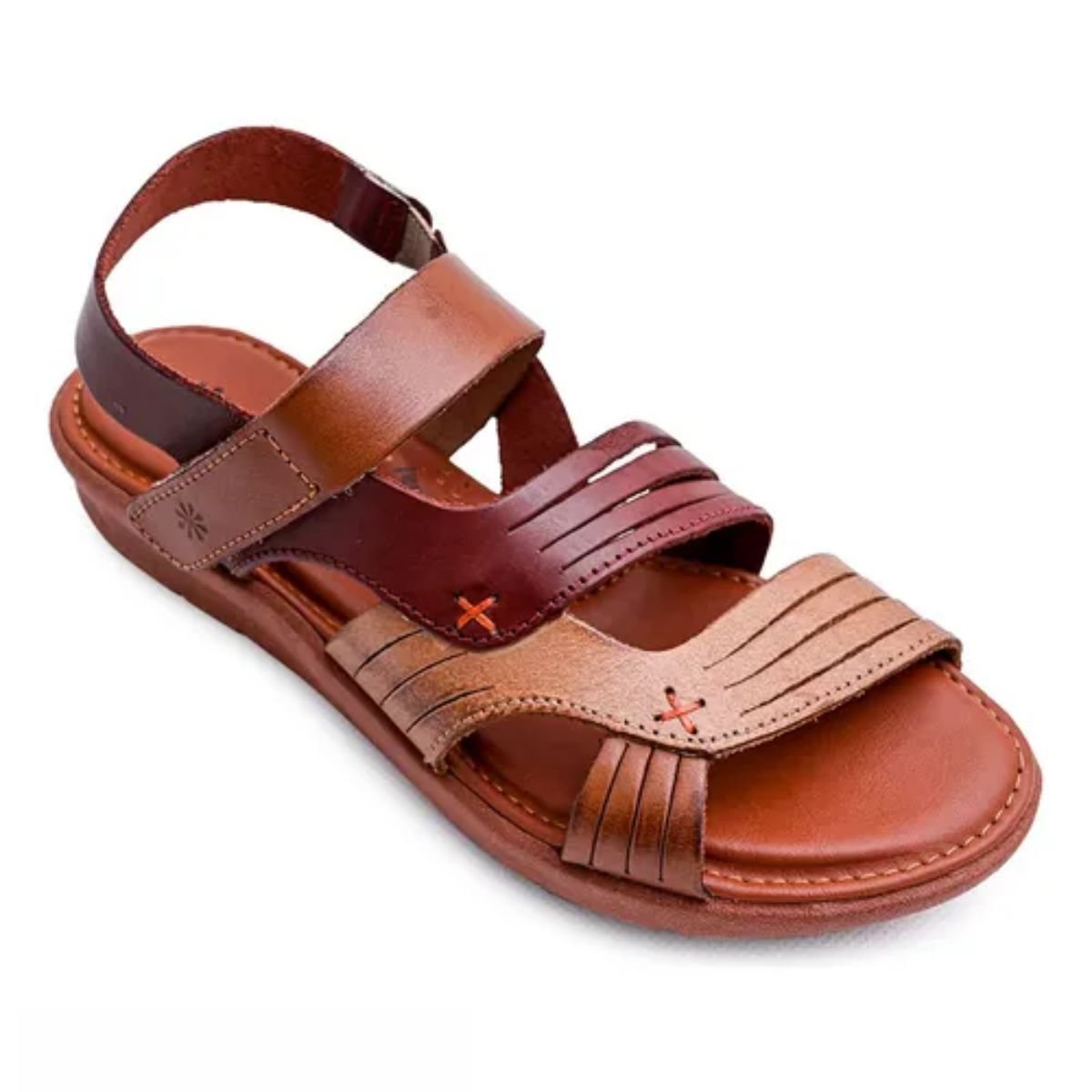 Sandália Flatform Velcro New Face 39510 Marrom  Marrom 2