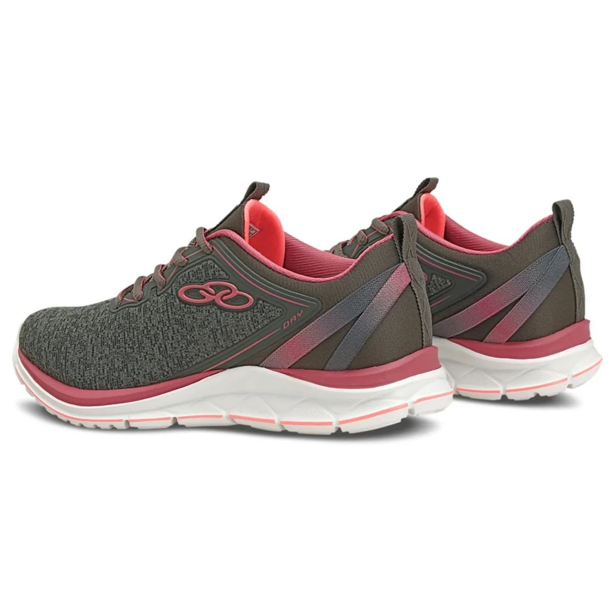 Tênis feminino Olympikus Day Chumbo Cinza/Rosa 4