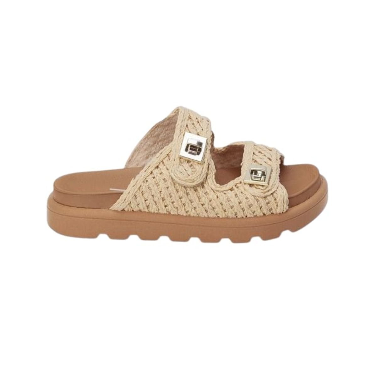 Sandália Papete Velcro Vizzano 6510119 Bege