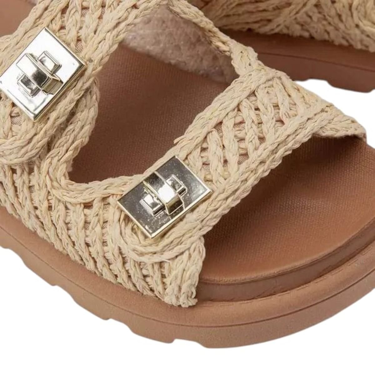 Sandália Papete Velcro Vizzano 6510119 Bege Bege 5