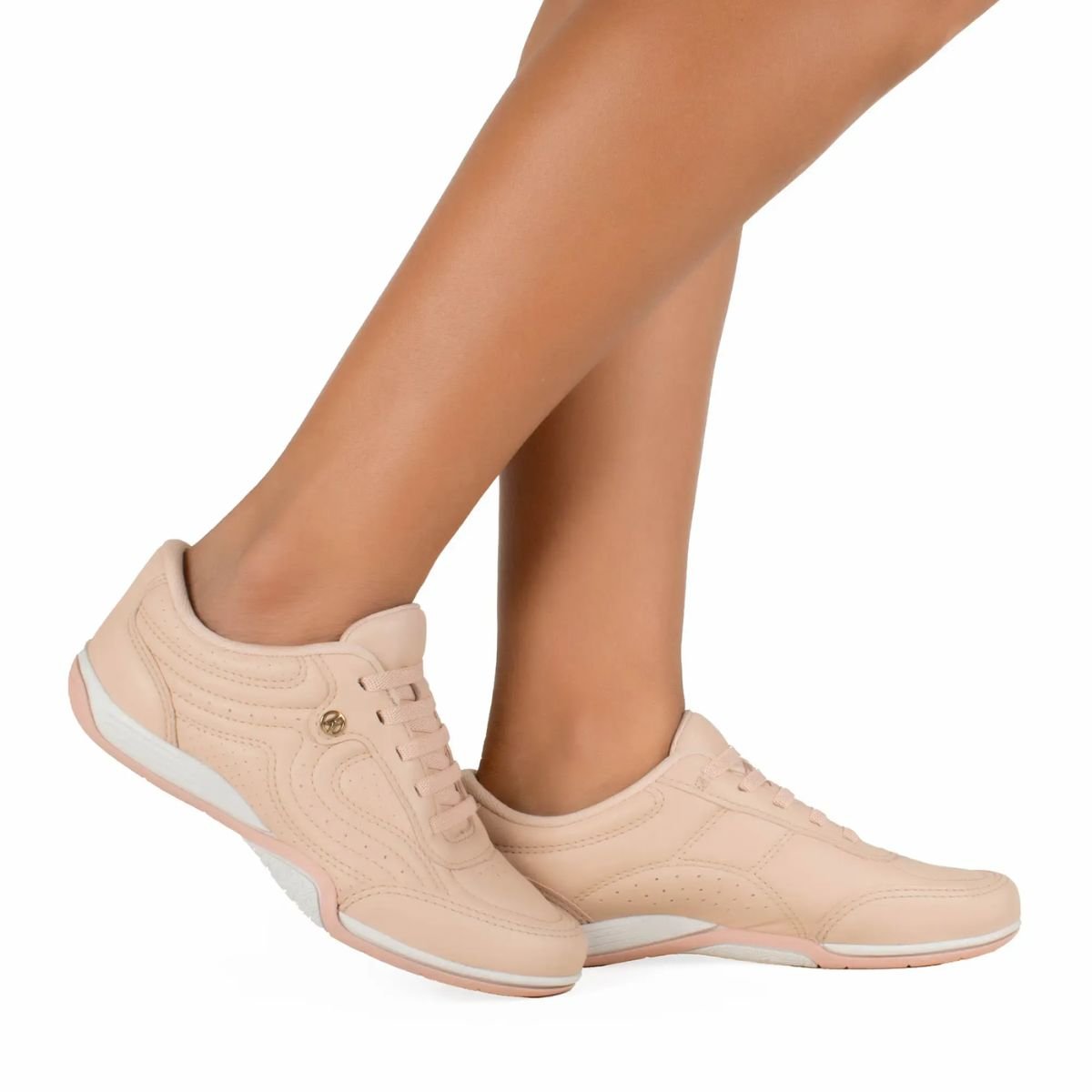 Tênis casual Calce Fácil elástico Kolosh C3695 Rose Rose 7