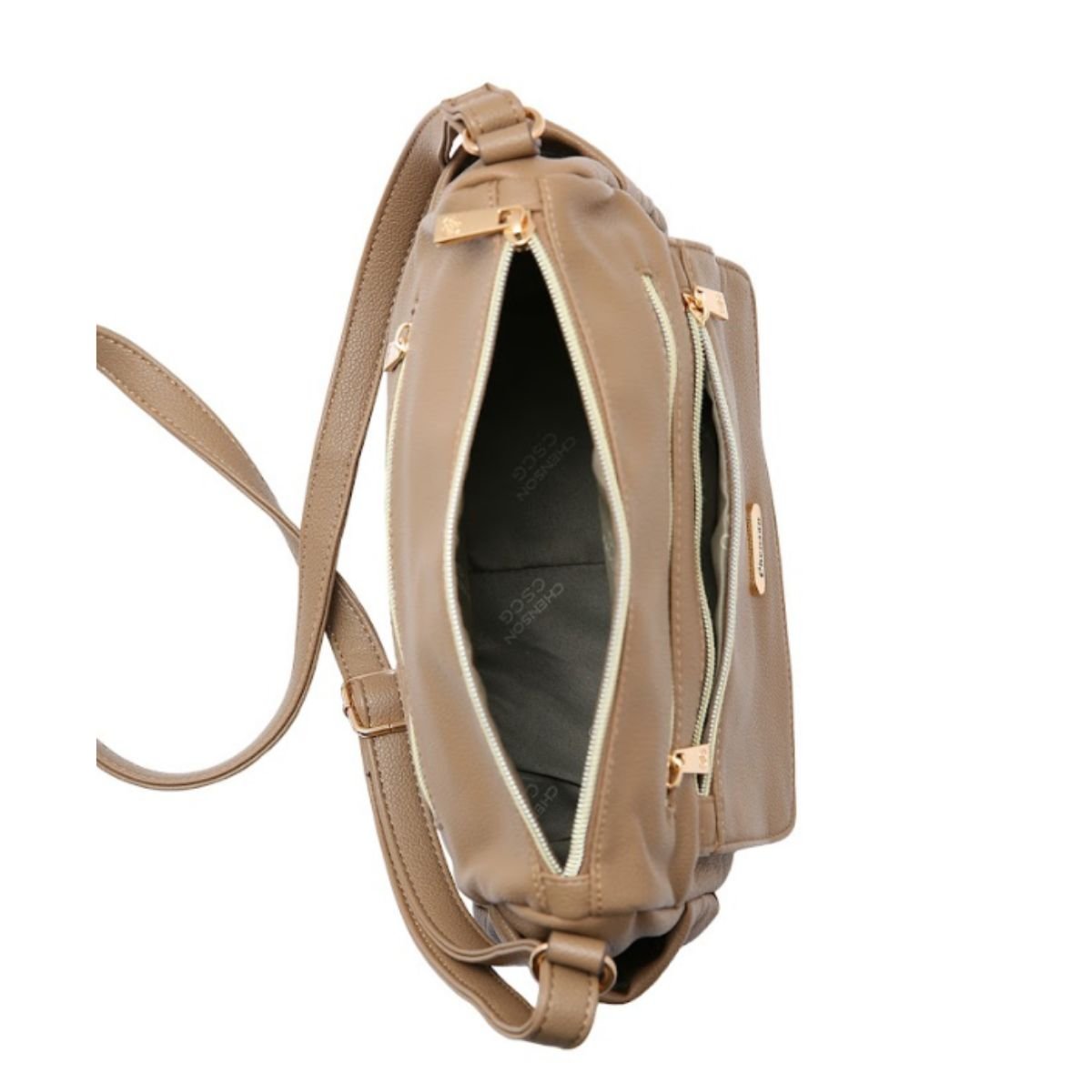 Bolsa Feminina Chenson Transversal 84921 Bege Bege 4