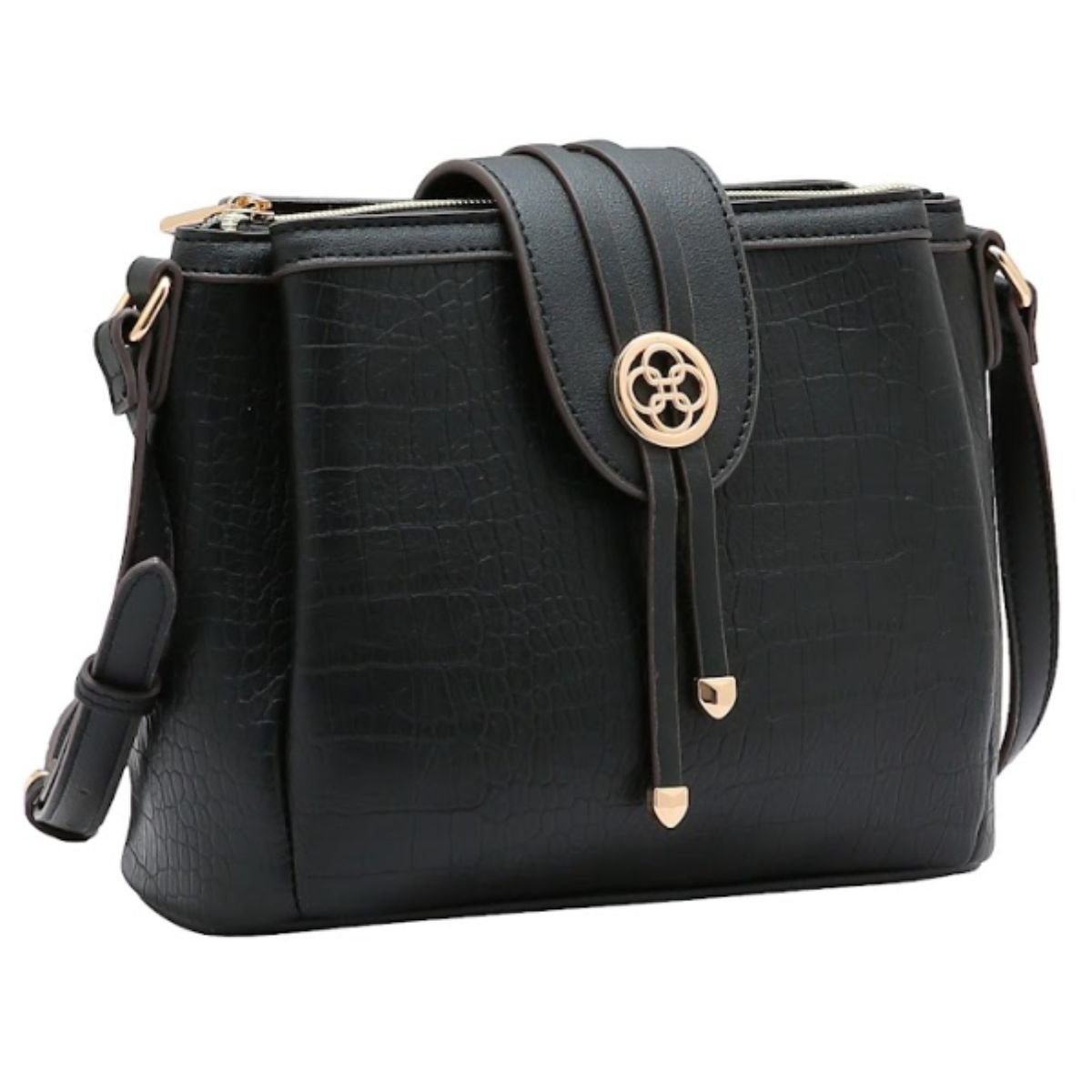Bolsa Feminina Chenson Mini Croco 85240 Preto