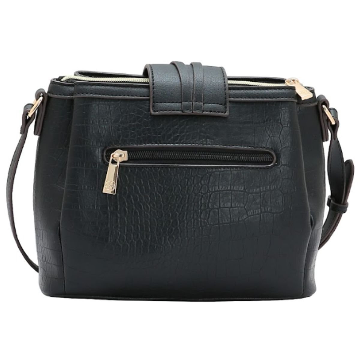 Bolsa Feminina Chenson Mini Croco 85240 Preto Preto 3