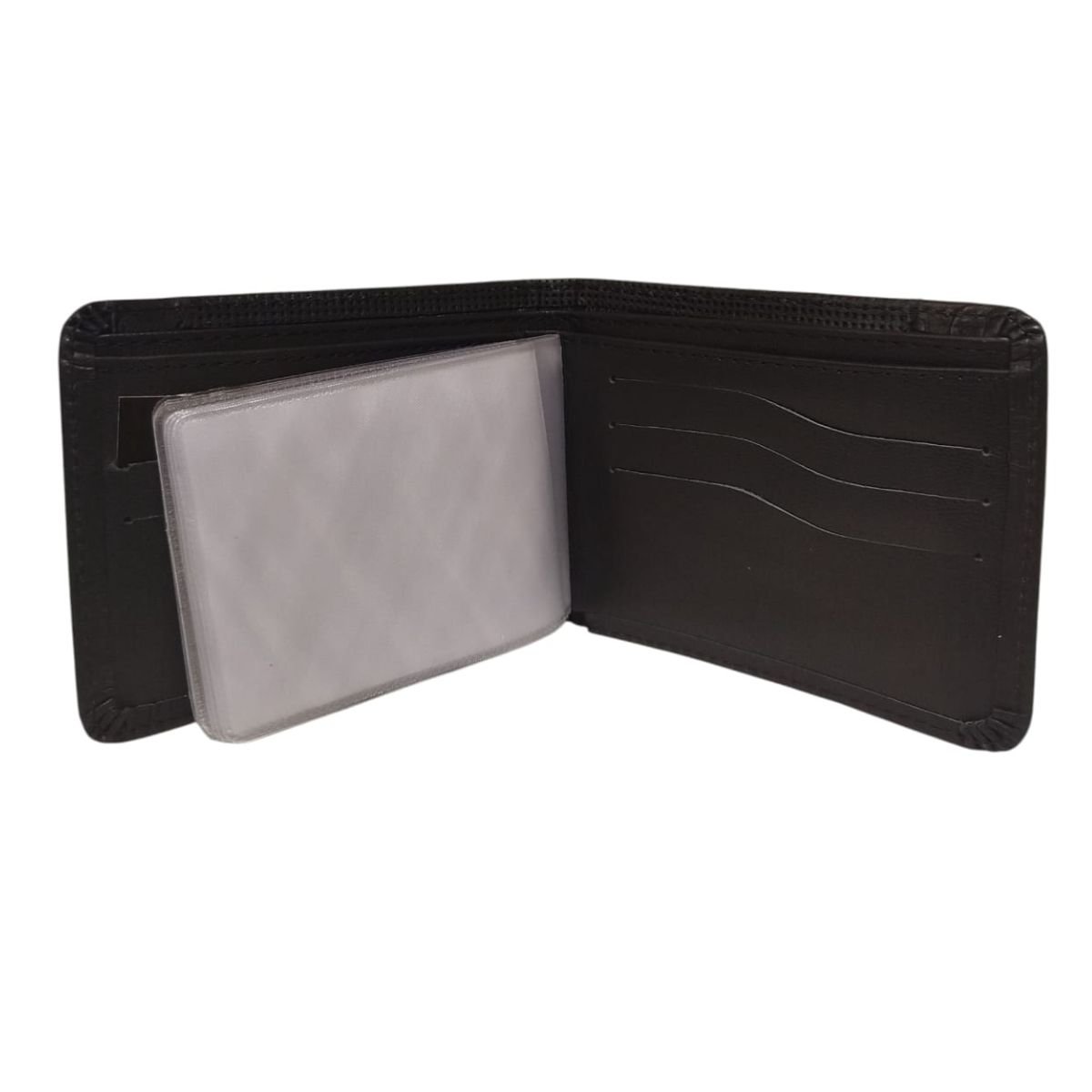 Carteira Masculina em Couro Ferracini CF371A Preto Preto 3