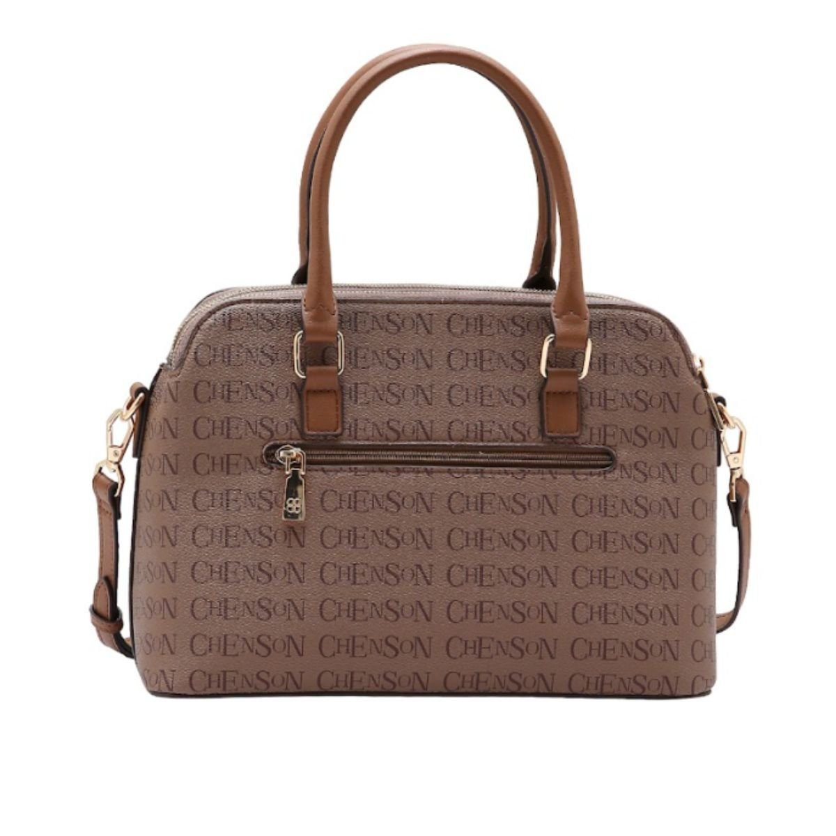 Bolsa Feminina Chenson Cristal Monograma 85396 Marrom Marrom 3