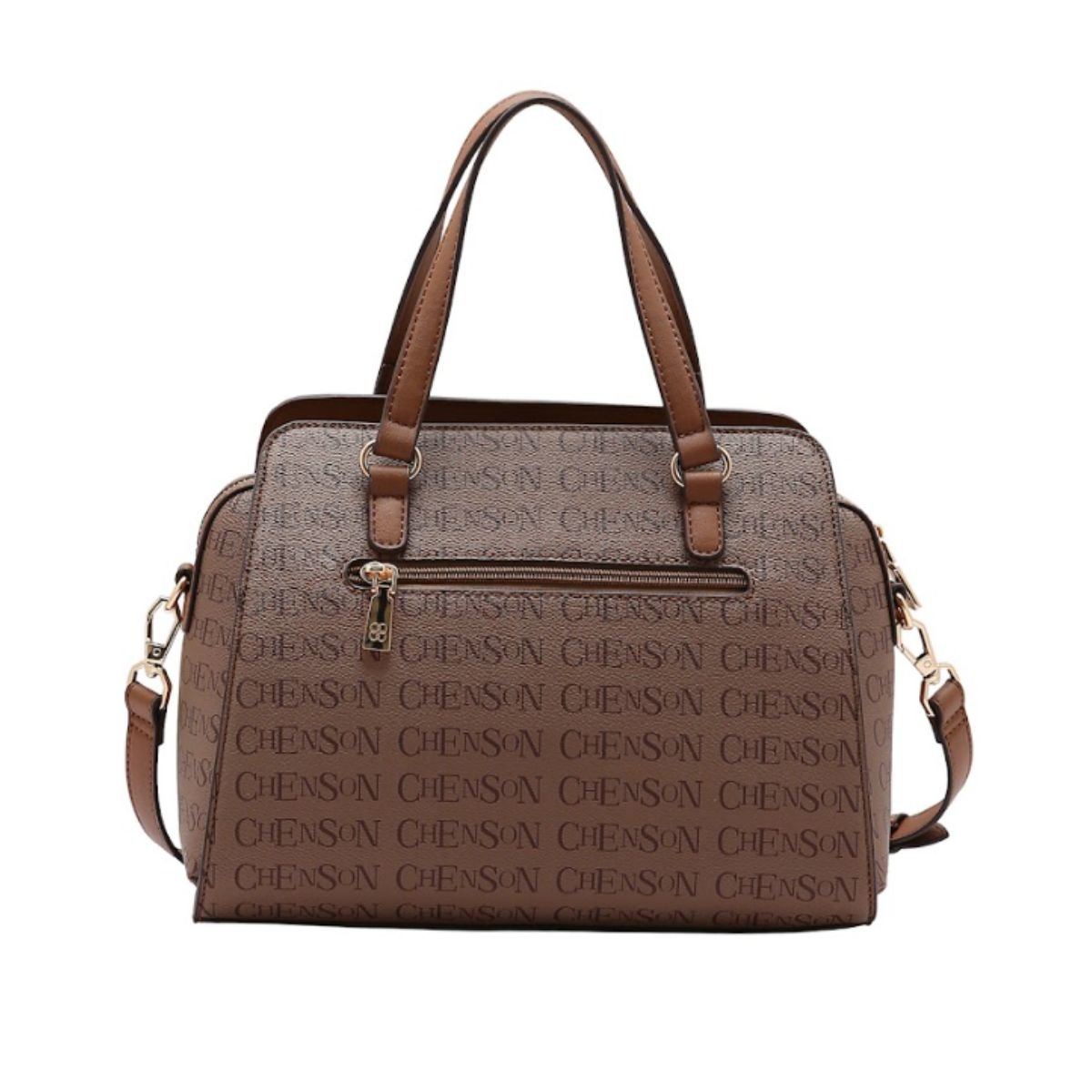 Bolsa Feminina Chenson Cristal Monograma 85394 Marrom Marrom 3