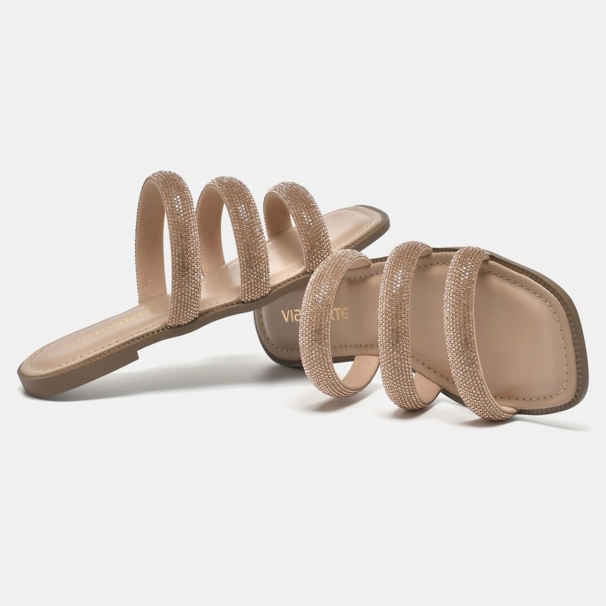 Rasteira Feminina Via Marte 291005 Bege Bege 3