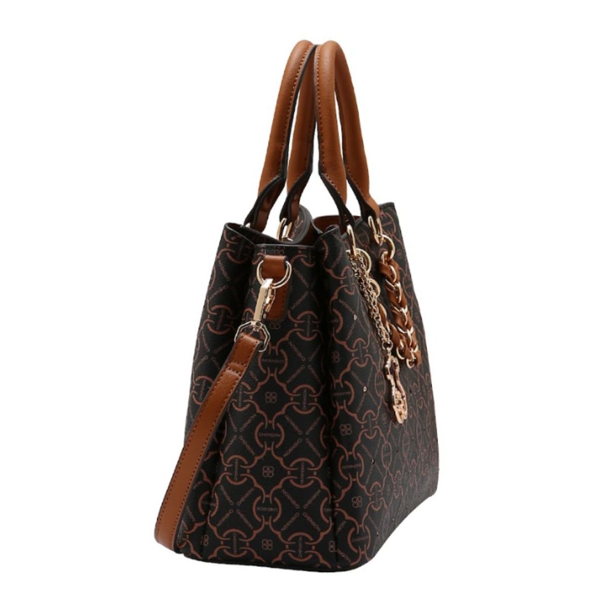 Bolsa Chenson Classic Cristal Estruturada Casual 85356 Marrom Marrom 2