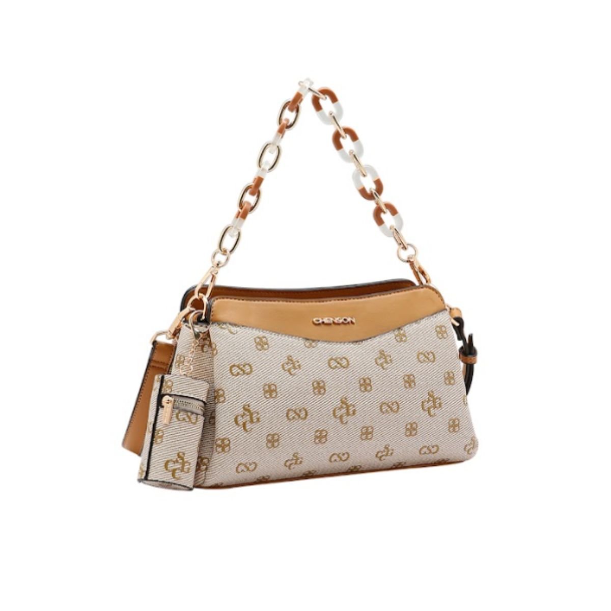 Bolsa Chenson Monograma Atemporal 85416 Bege Bege 2