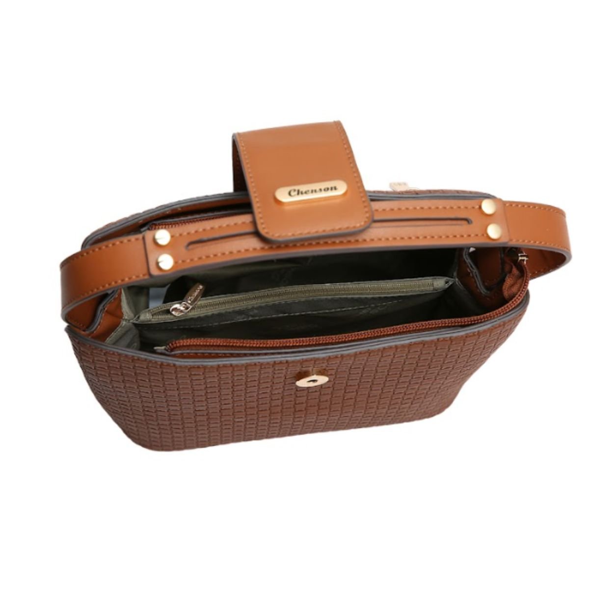 Bolsa Feminina Chenson Duo Colors 85264 Marrom Marrom 4