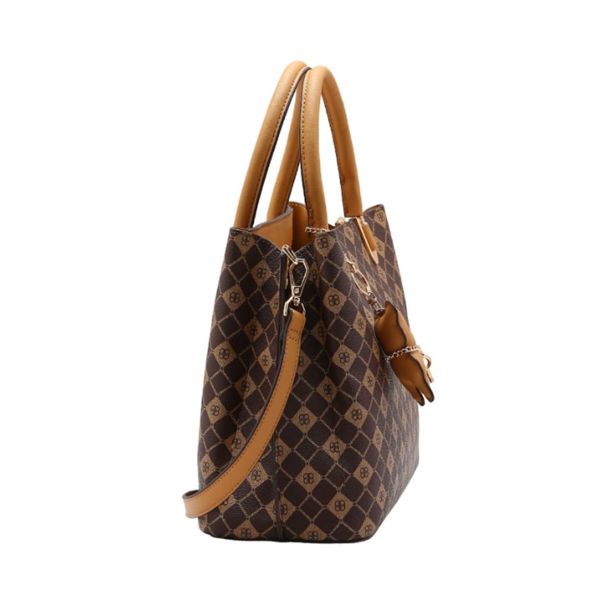 Bolsa Chenson Monograma Elemento Gráfico 85387 Marrom Marrom 2