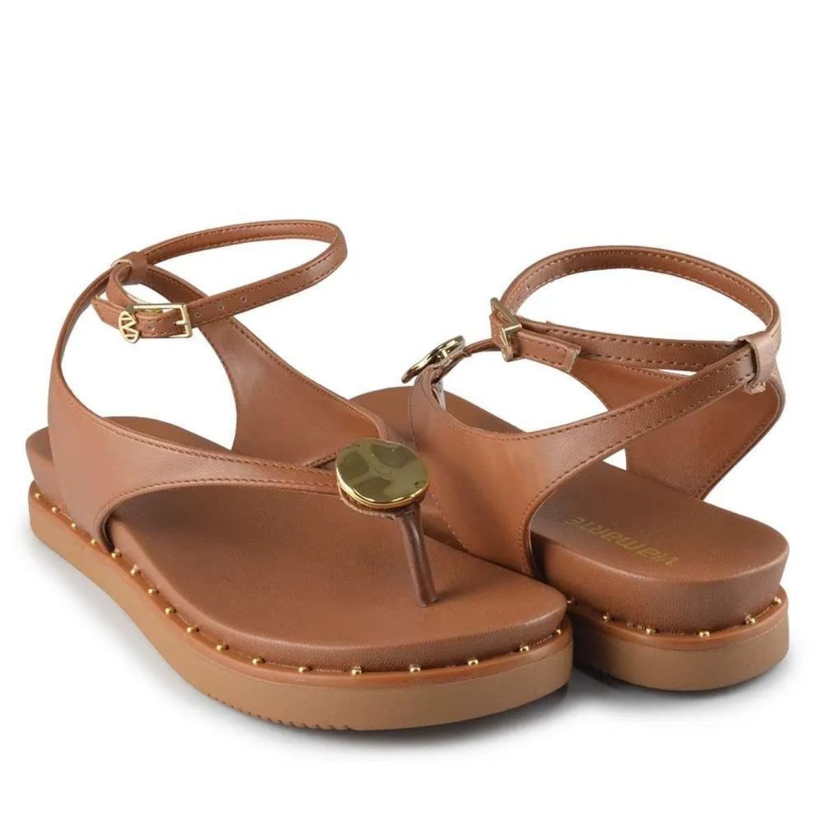 Sandália Papete Feminina Via Marte 169019 Marrom Marrom 4