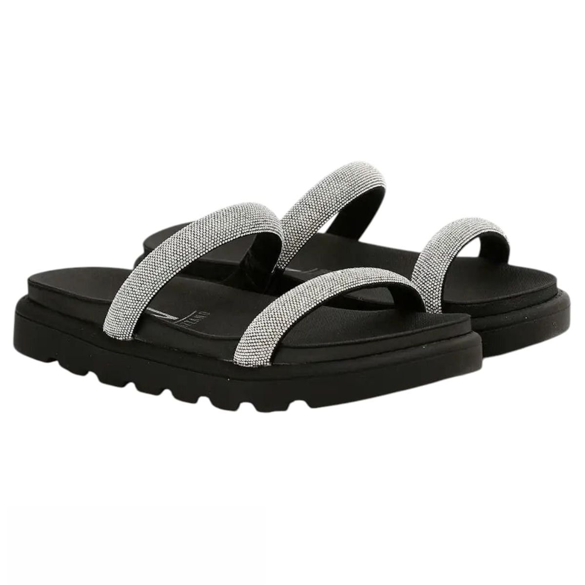 Sandália Papete Strass Vizzano 6459110 Preto Preto 2