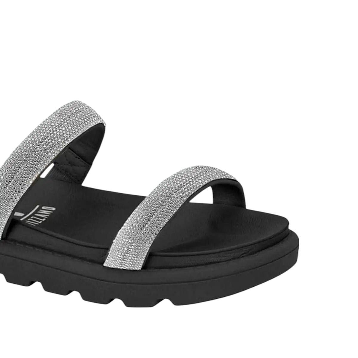 Sandália Papete Strass Vizzano 6459110 Preto Preto 3