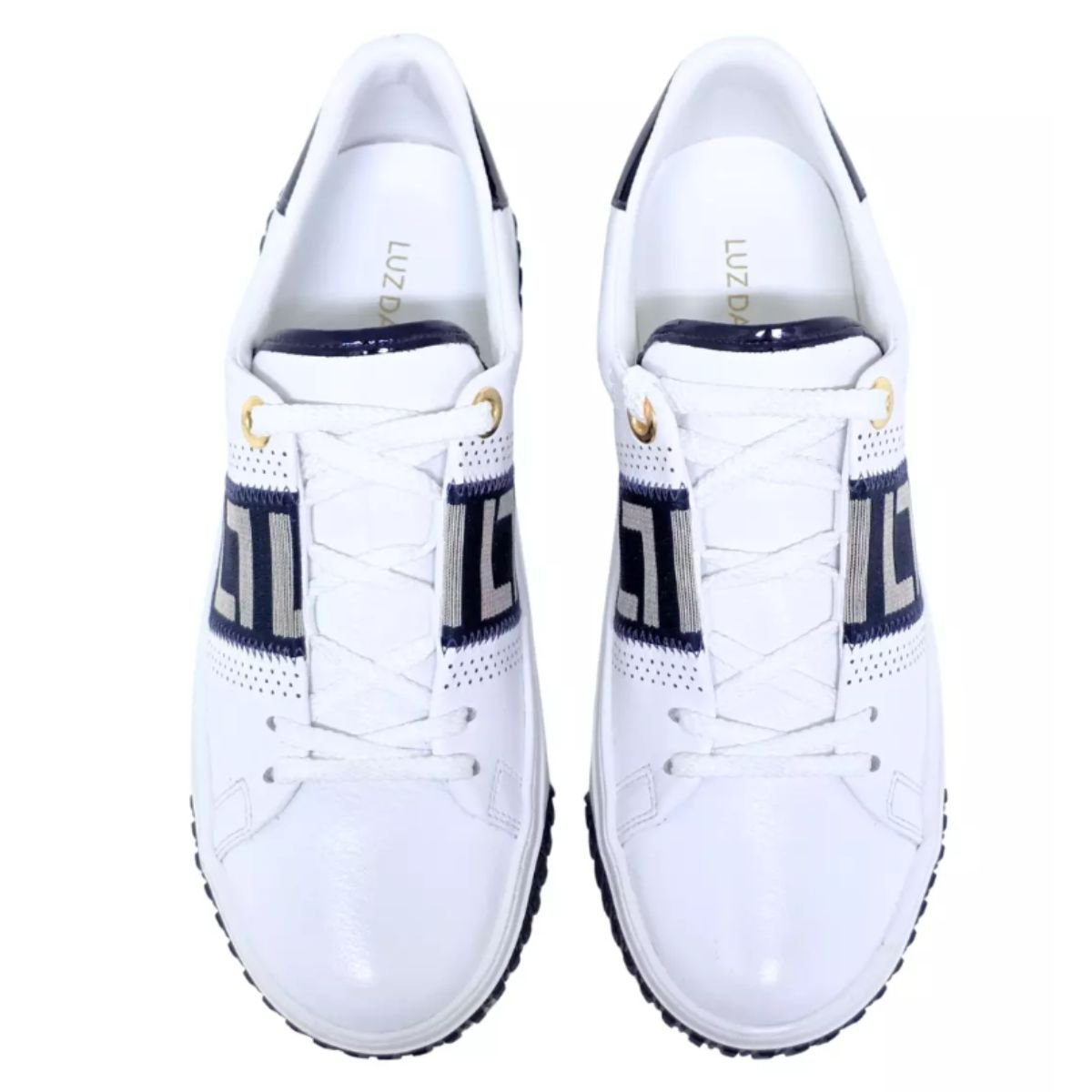 Tênis em Couro Gorgorão Luz Da Lua 80140032 Branco  Branco/Azul Marinho 4