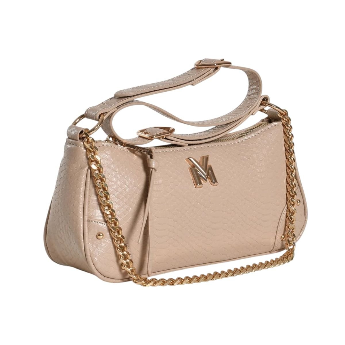 Bolsa Feminina Snake Via Marte B1-308 Bege Bege 2