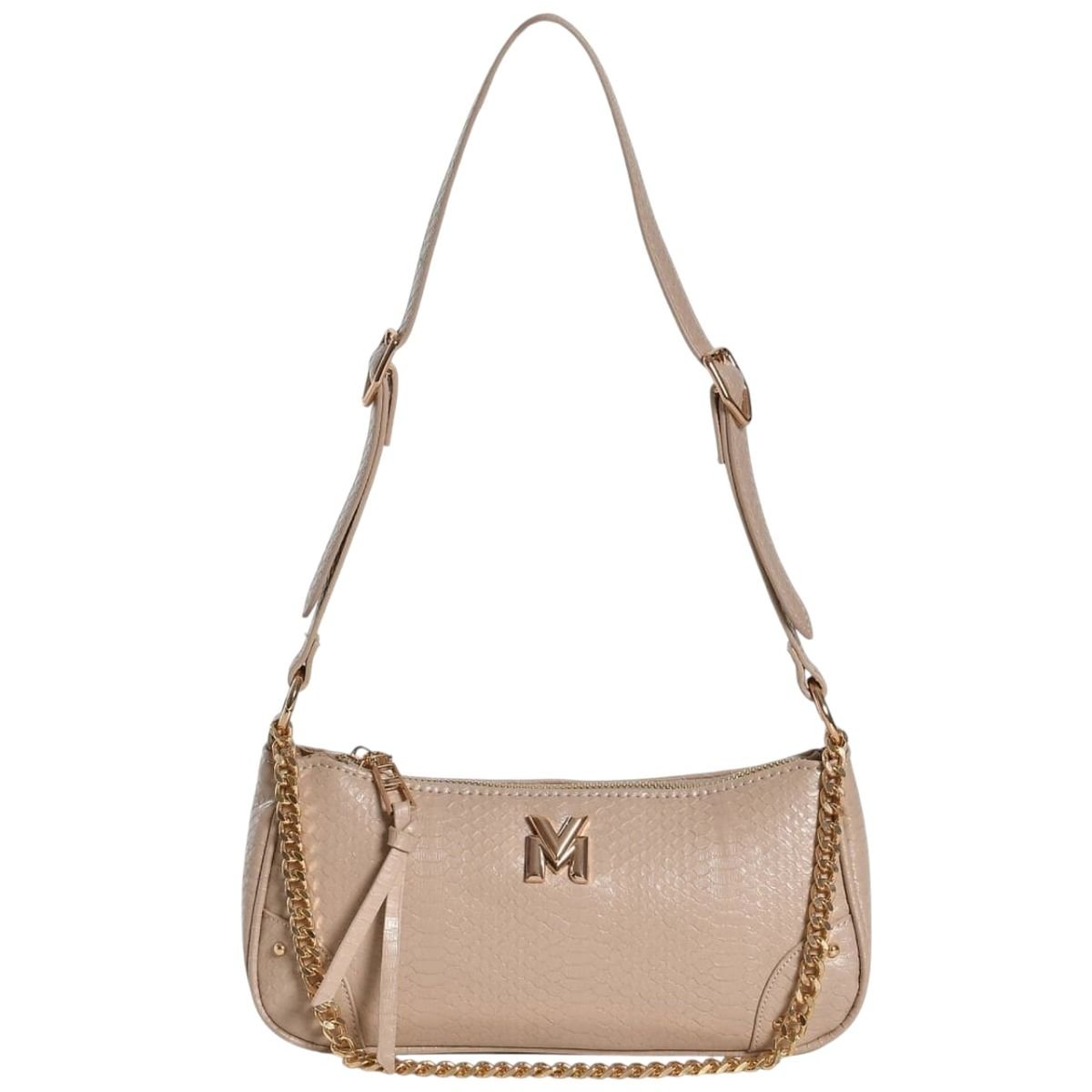 Bolsa Feminina Snake Via Marte B1-308 Bege Bege 3