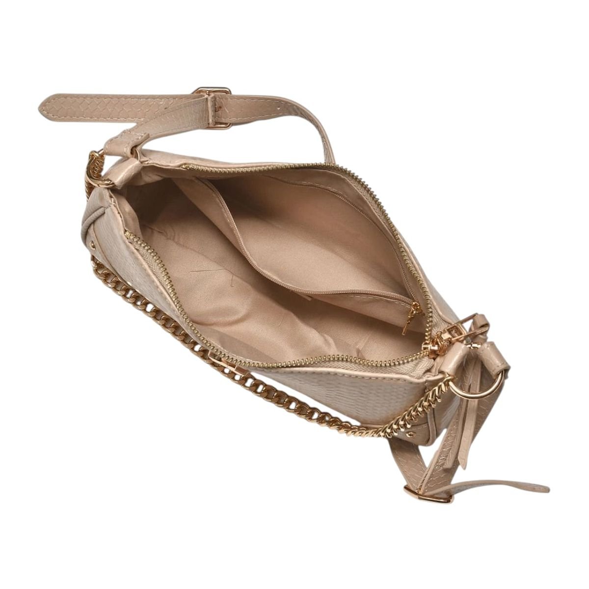 Bolsa Feminina Snake Via Marte B1-308 Bege Bege 5