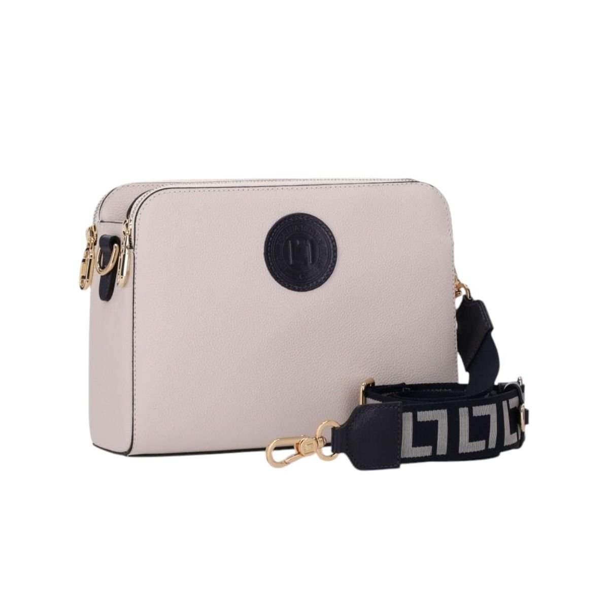 Bolsa em Couro Bella Tiracolo New Ridge Luz Da Lua 10006111 Creme Creme 2