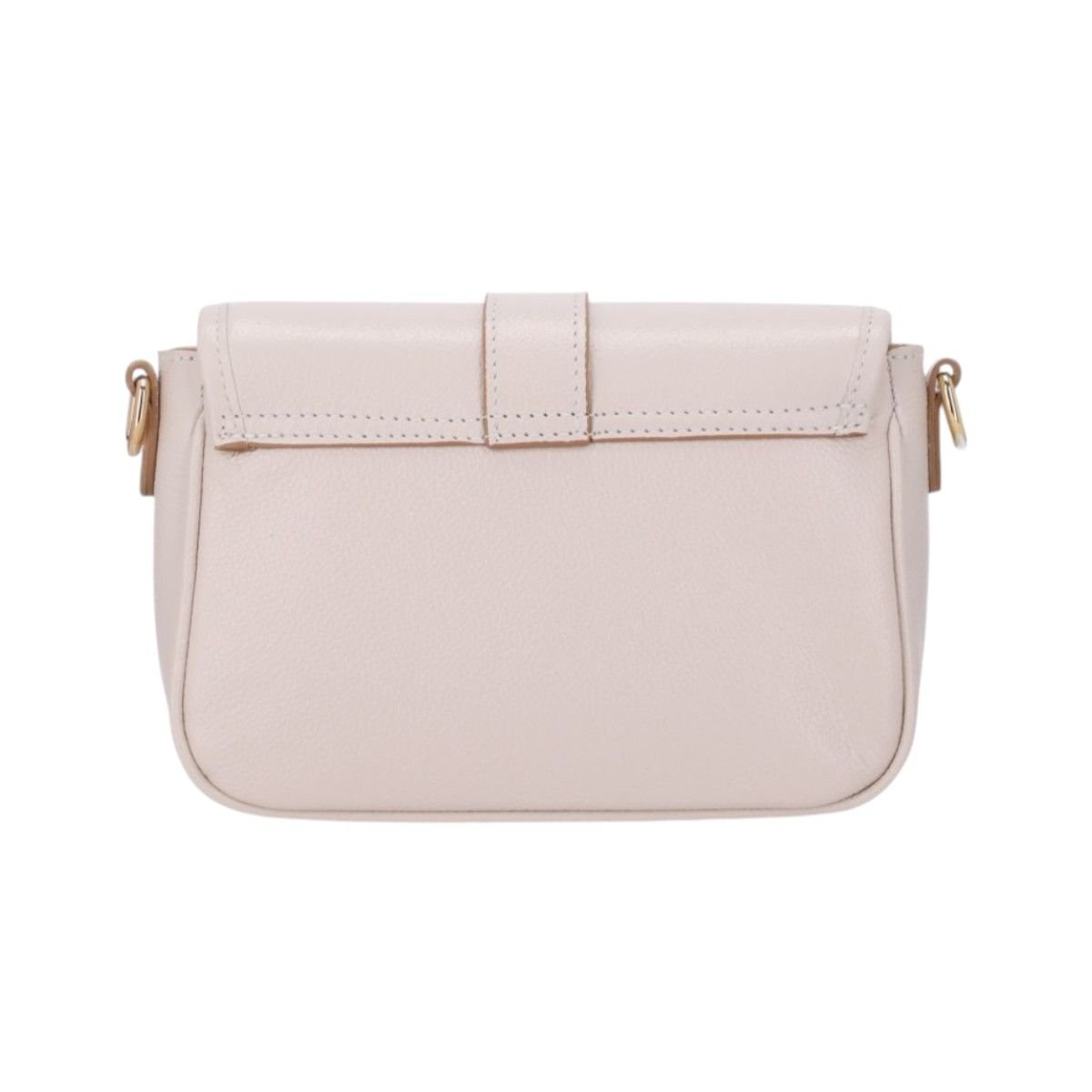 Bolsa em Couro Satchel Pequena  Luz Da Lua 2000760 Creme Creme 3