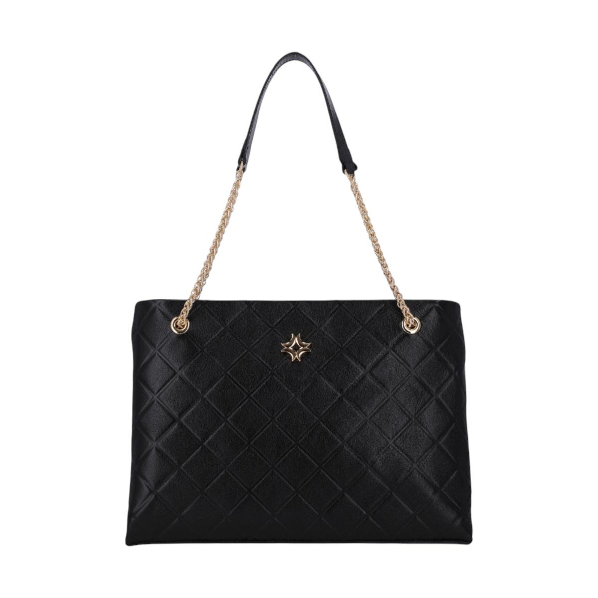 Bolsa em Couro Shopping Grande Luz Da Lua 2000747 Preto