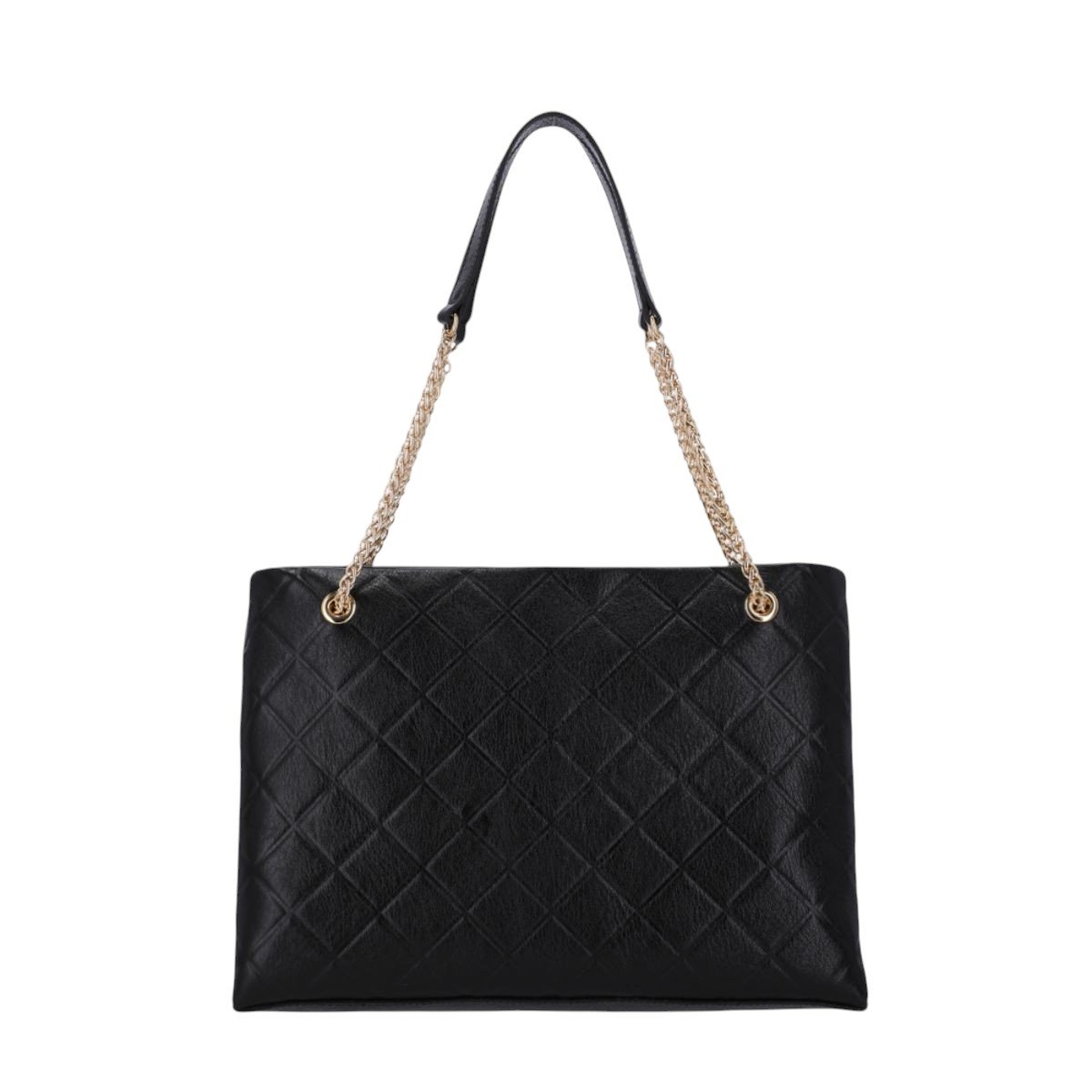 Bolsa em Couro Shopping Grande Luz Da Lua 2000747 Preto Preto 3