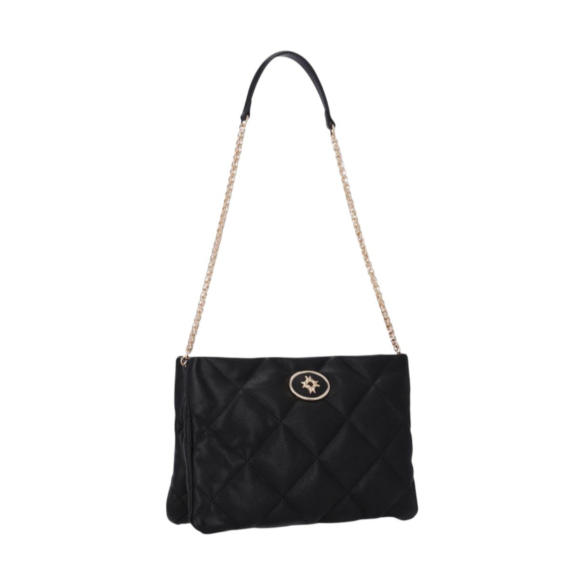 Bolsa em Couro Tiracolo Média Luz Da Lua 2000699 Preto Preto 2