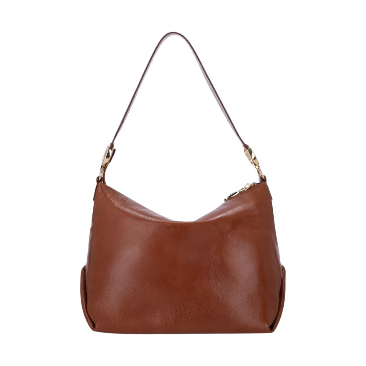 Bolsa em Couro Hobo Média Luz da Lua 2000765 Marrom Marrom 3