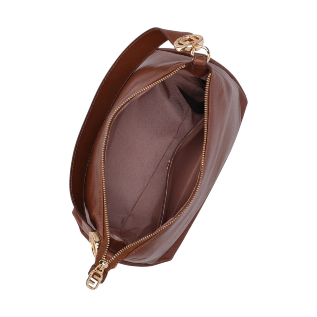 Bolsa em Couro Hobo Média Luz da Lua 2000765 Marrom Marrom 4