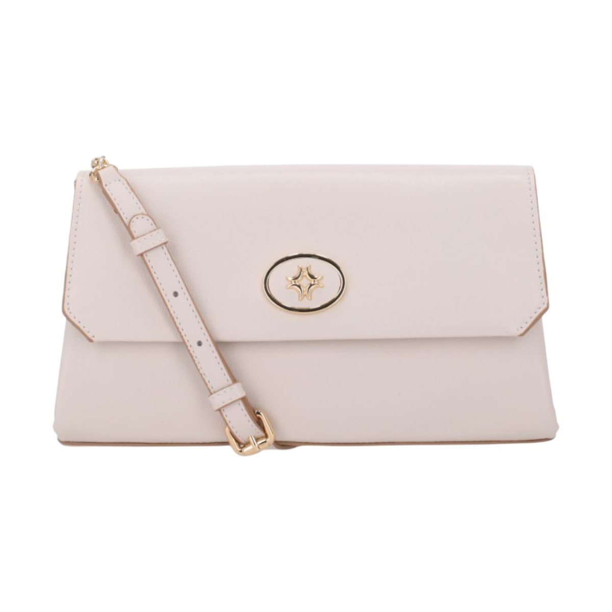 Bolsa em Couro Satchel Média Luz da Lua 2000749 Creme