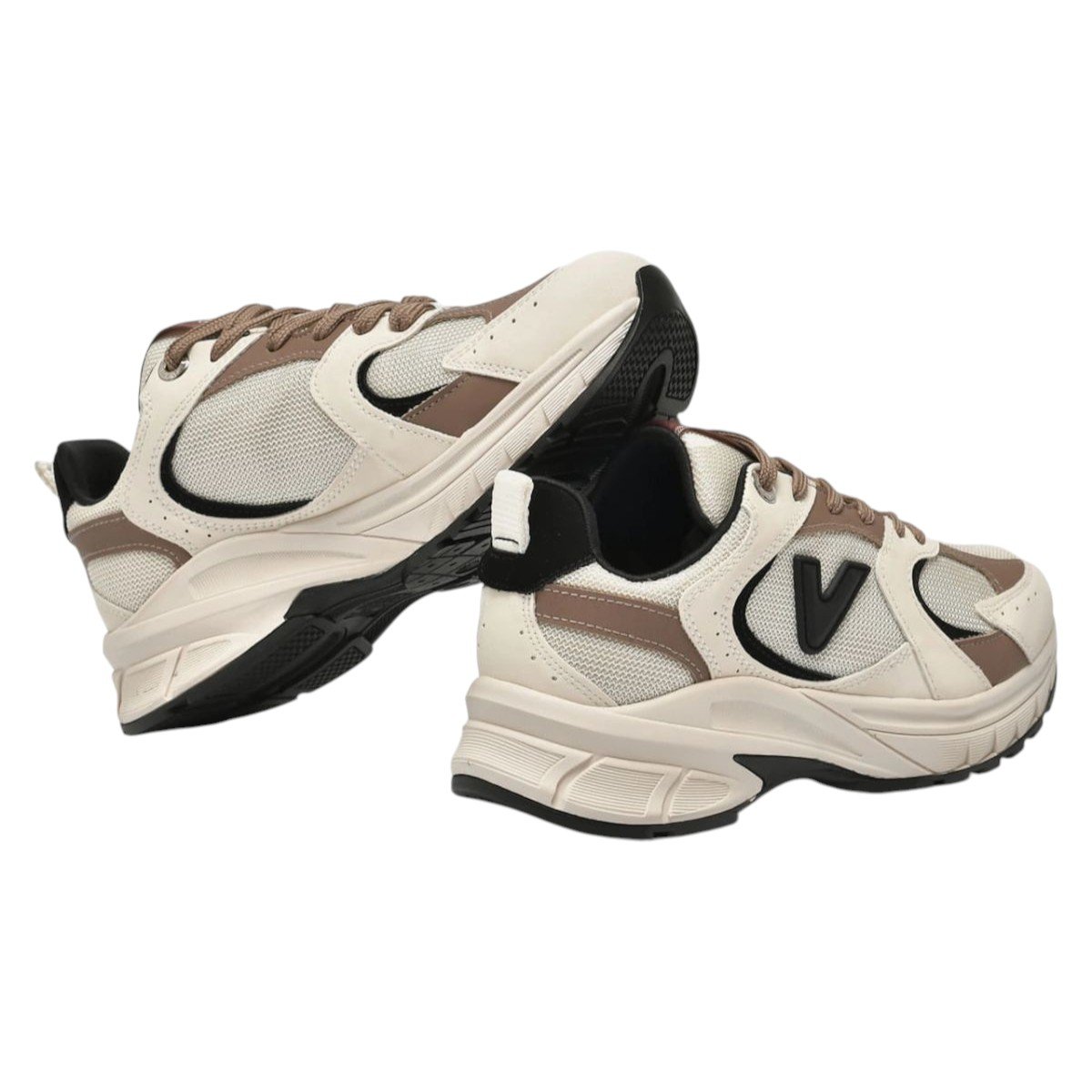 Tênis Casual Esportivo Toffee Via Marte 240008 Bege Bege/Marrom 3