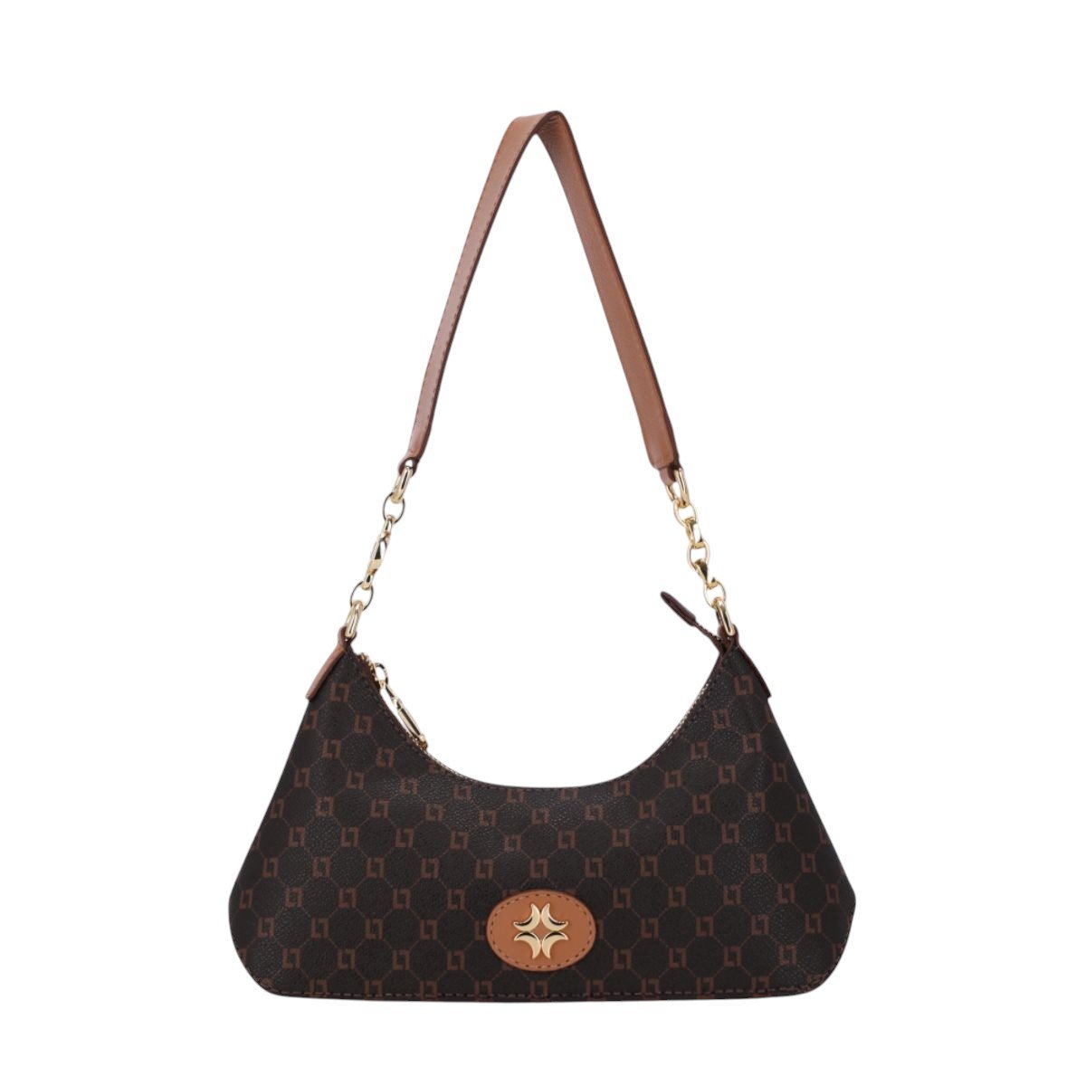 Bolsa Baguete Pequena Monograma Mocca Luz Da Lua 2000752 Marrom