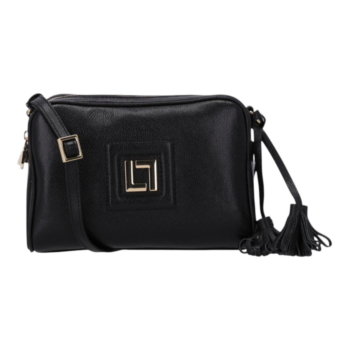 Bolsa em Couro Tiracolo Média Luz Da Lua 10005324 Preto