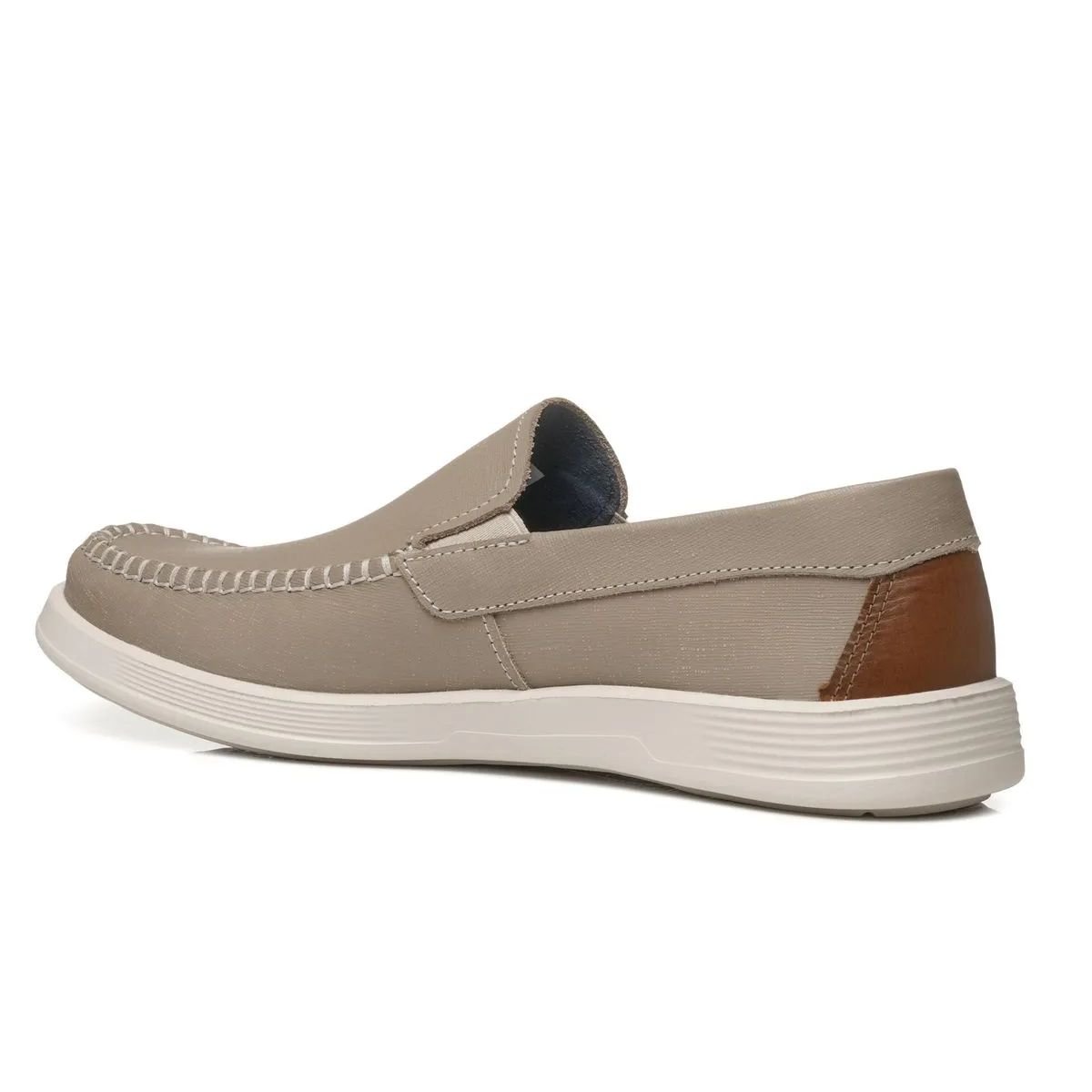 Mocassim Masculino em Couro Pegada 142304 Bege Bege 3