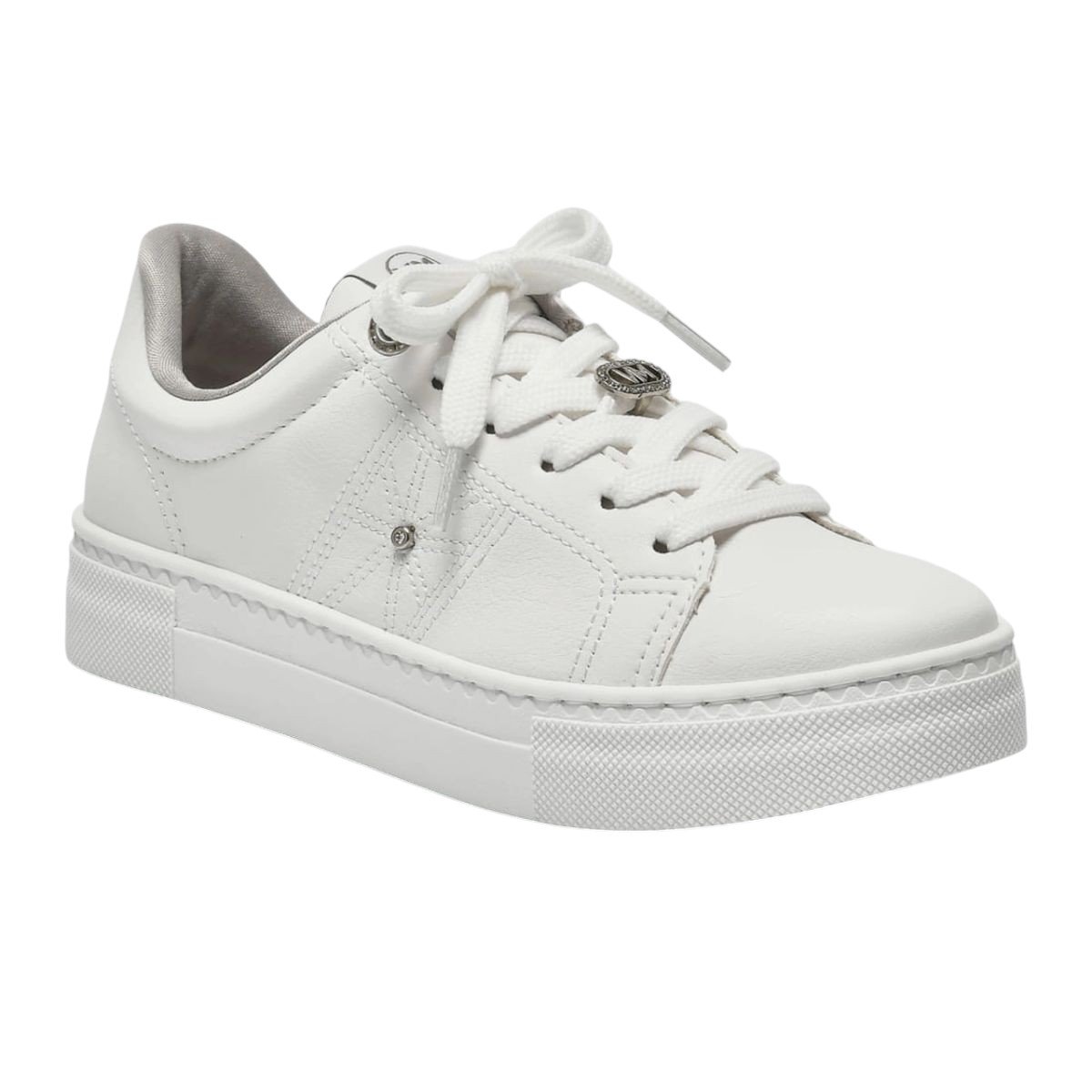 Tênis Feminino Casual Via Marte 138005 Branco Branco 2