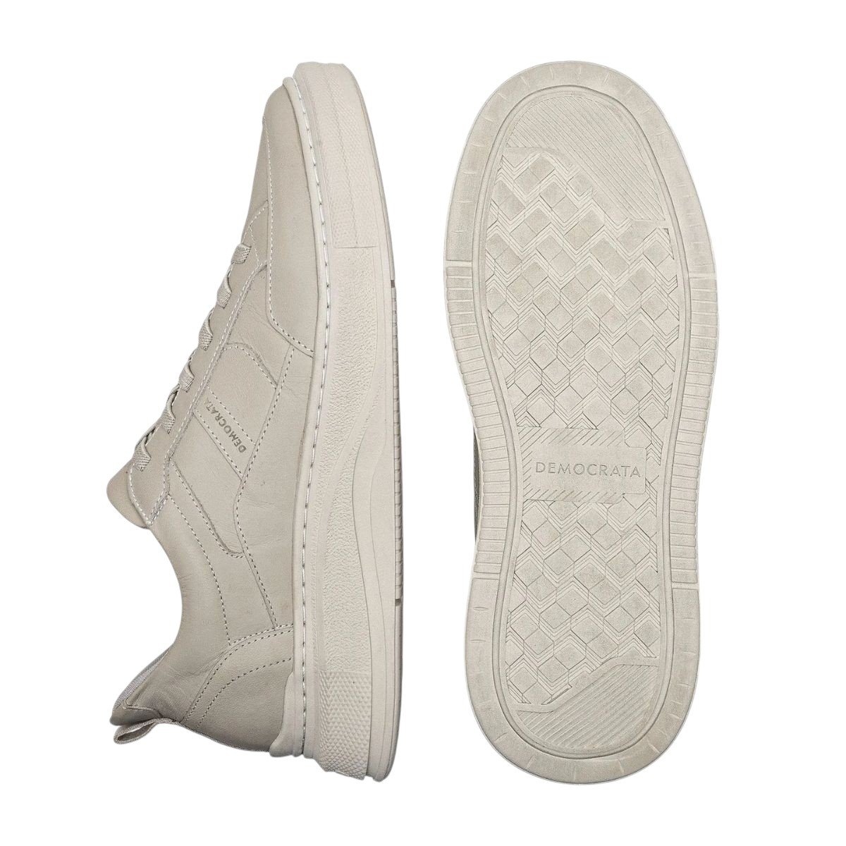 Tênis Masculino Pace Calce Fácil Democrata 653101 Bege  Bege 3