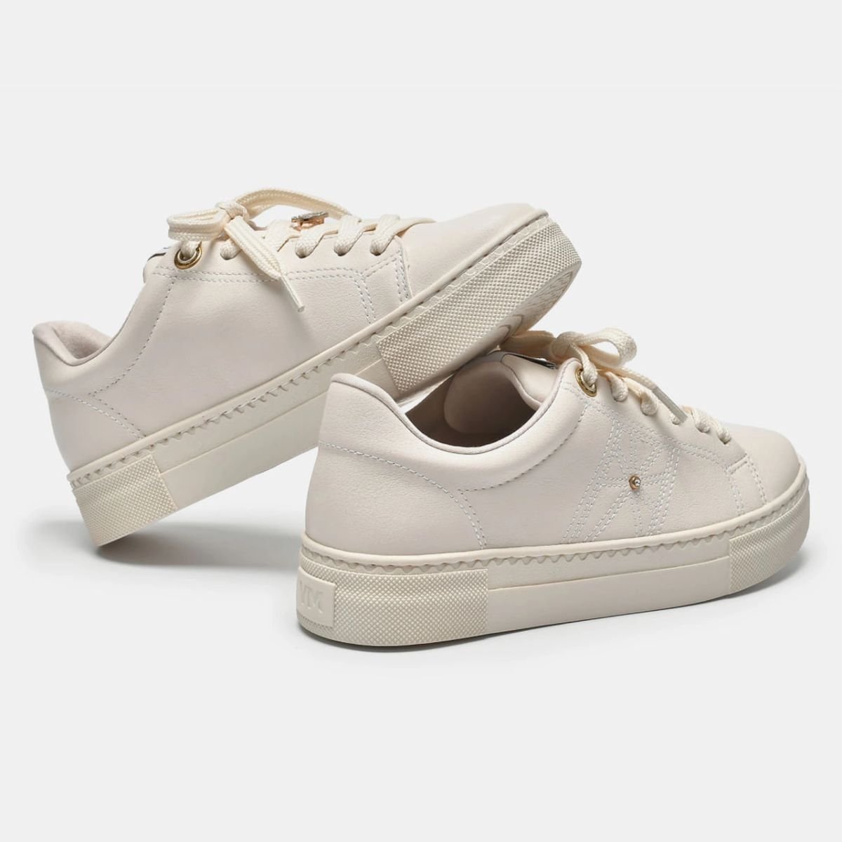 Tênis Casual Via Marte 138005 Creme Creme 3