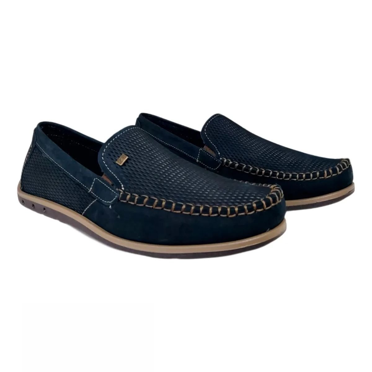 Mocassim Masculino em Couro Pegada 141606 Marinho Azul Marinho 2