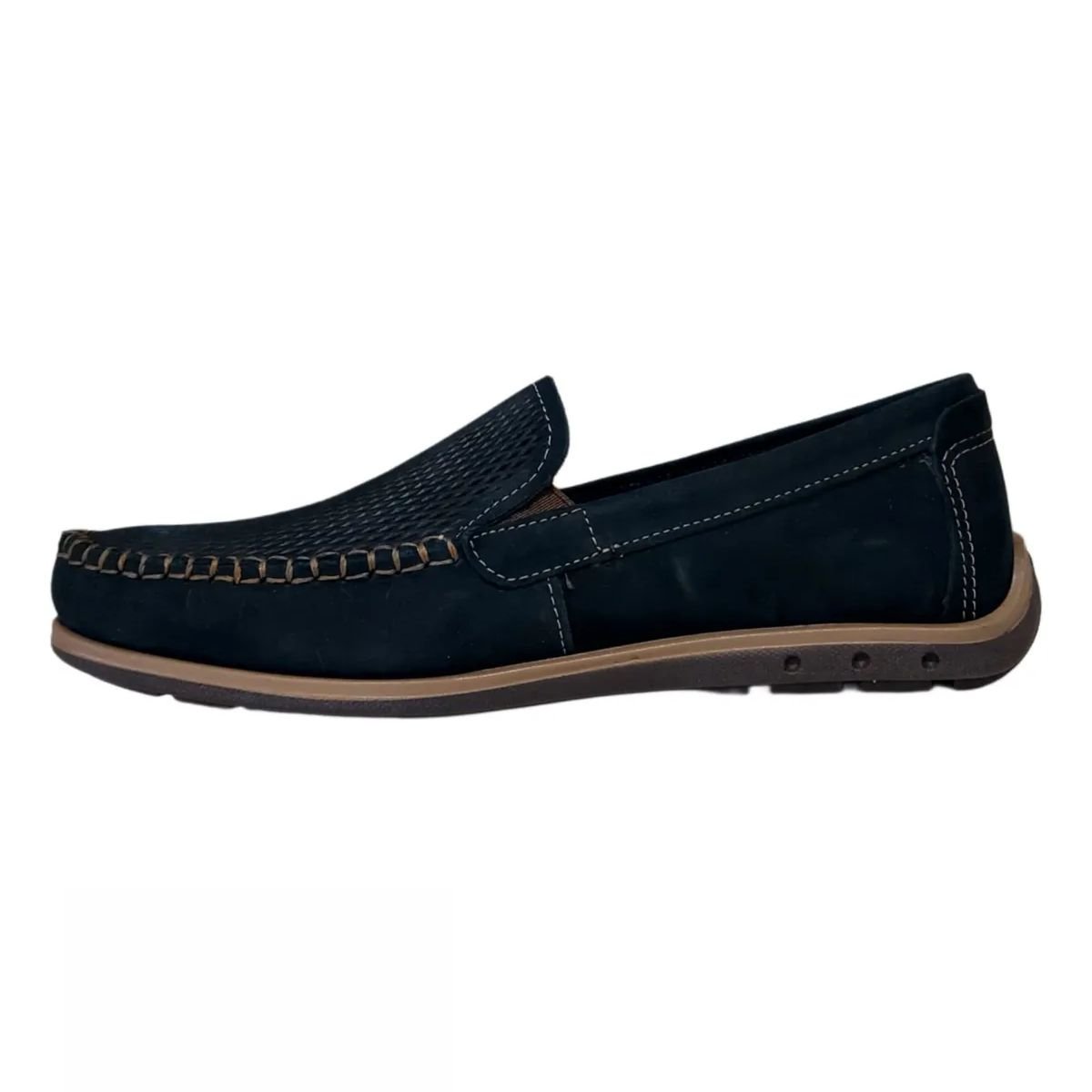 Mocassim Masculino em Couro Pegada 141606 Marinho Azul Marinho 3