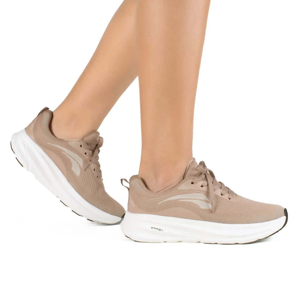 Tênis Feminino Esportivo Kolosh Velocit E0344 Bege Bege 5