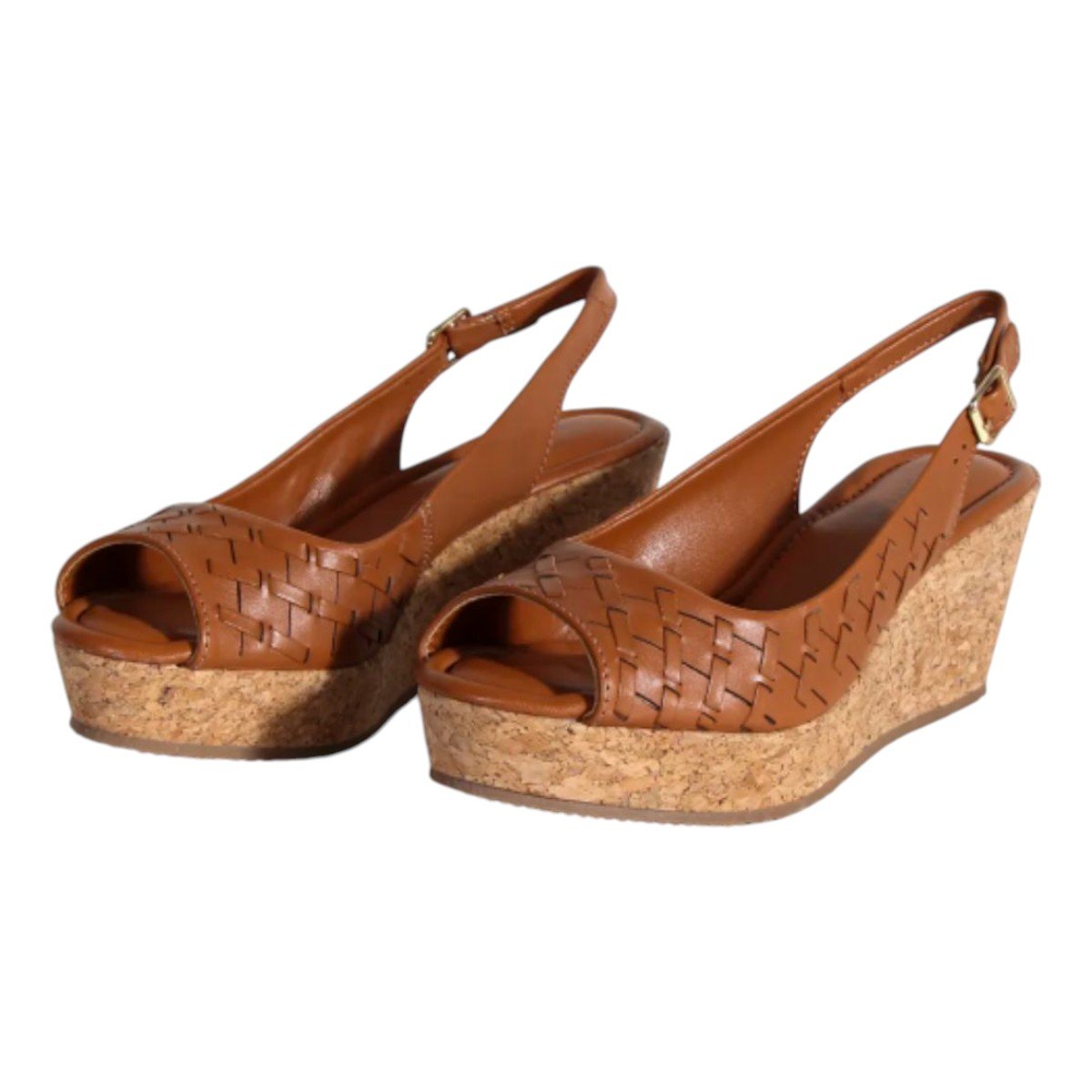 Sandália Anabela Couro Atanado Napoli Bottero 372803 Caramelo Caramelo 3