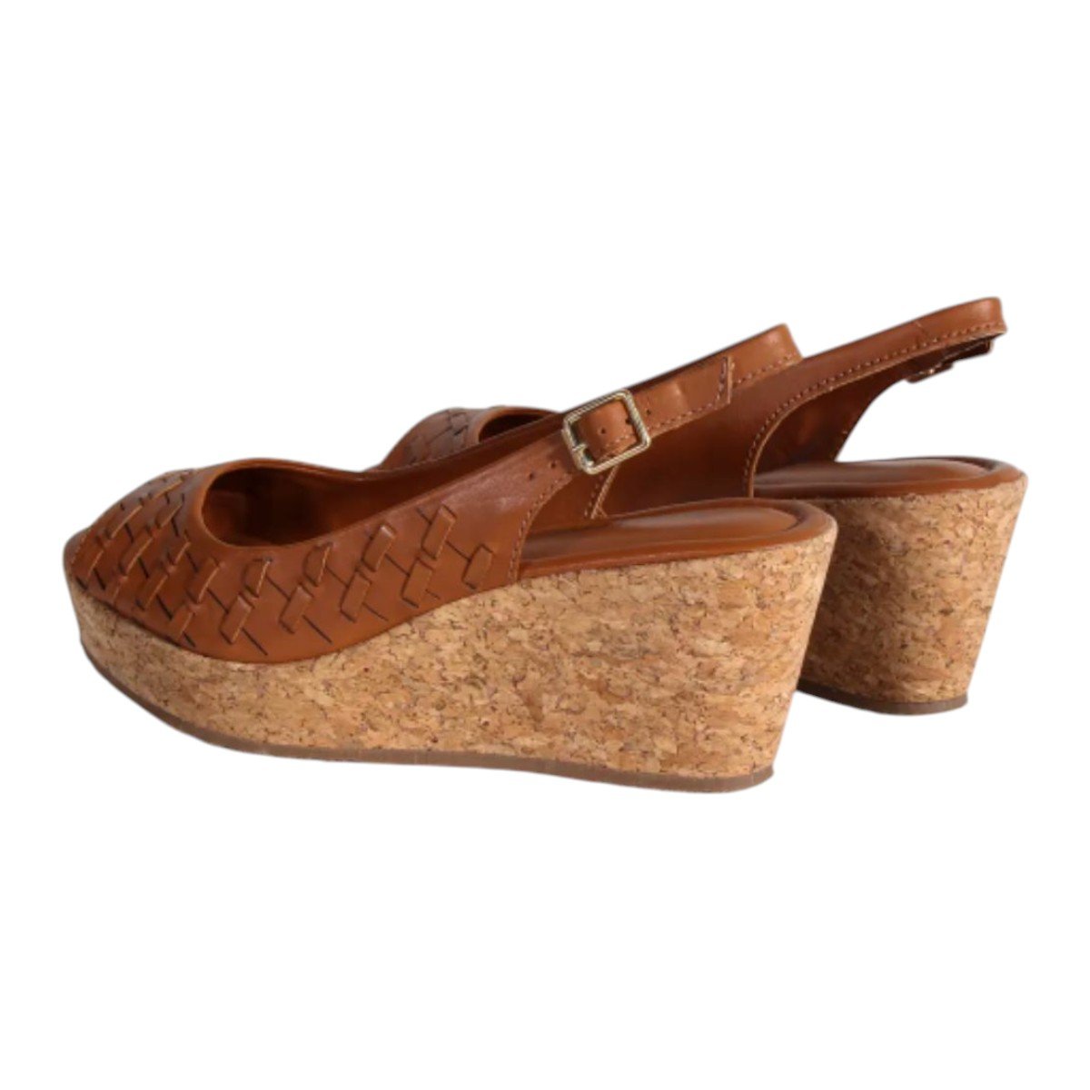 Sandália Anabela Couro Atanado Napoli Bottero 372803 Caramelo Caramelo 4