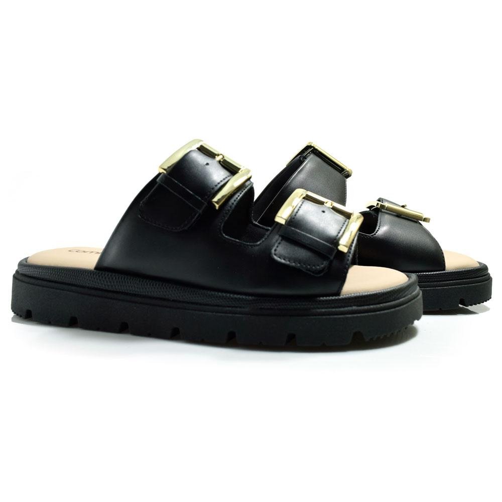 Papete Feminina Comfortflex 24-46402 Preto 2