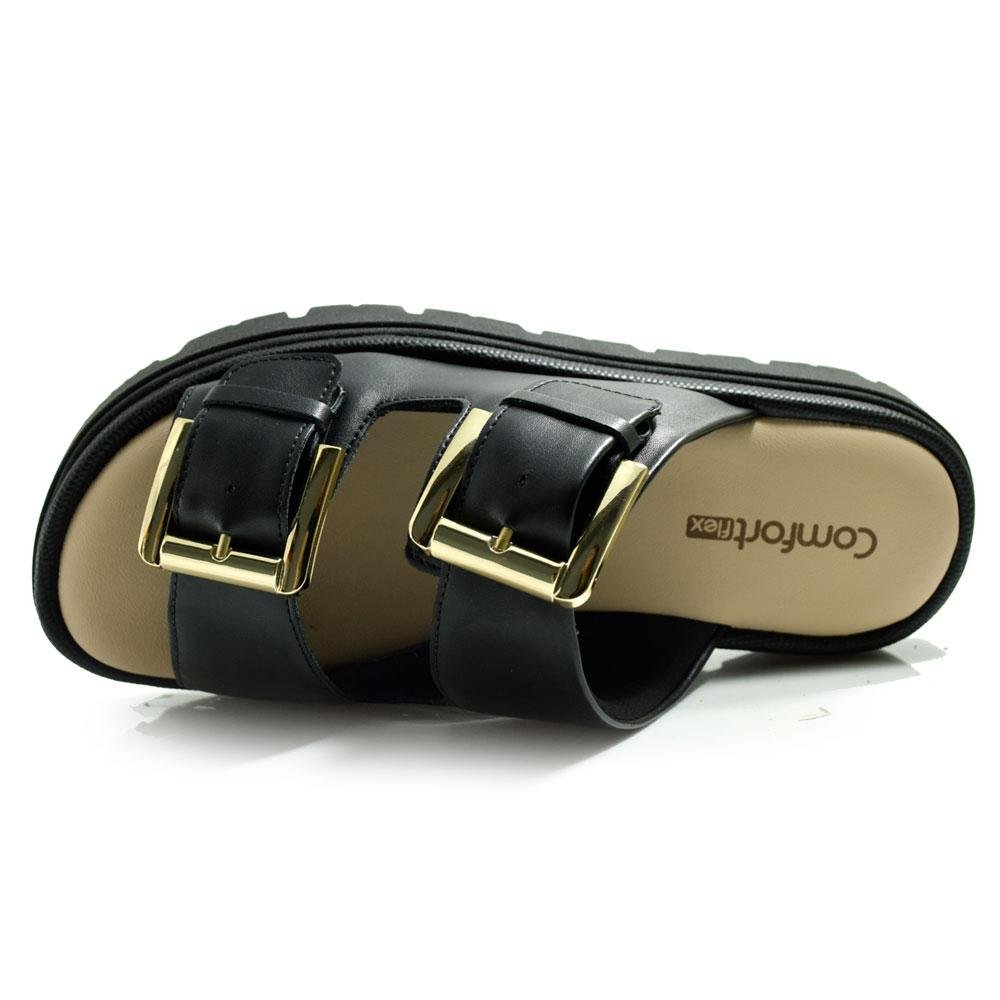 Papete Feminina Comfortflex 24-46402 Preto 6