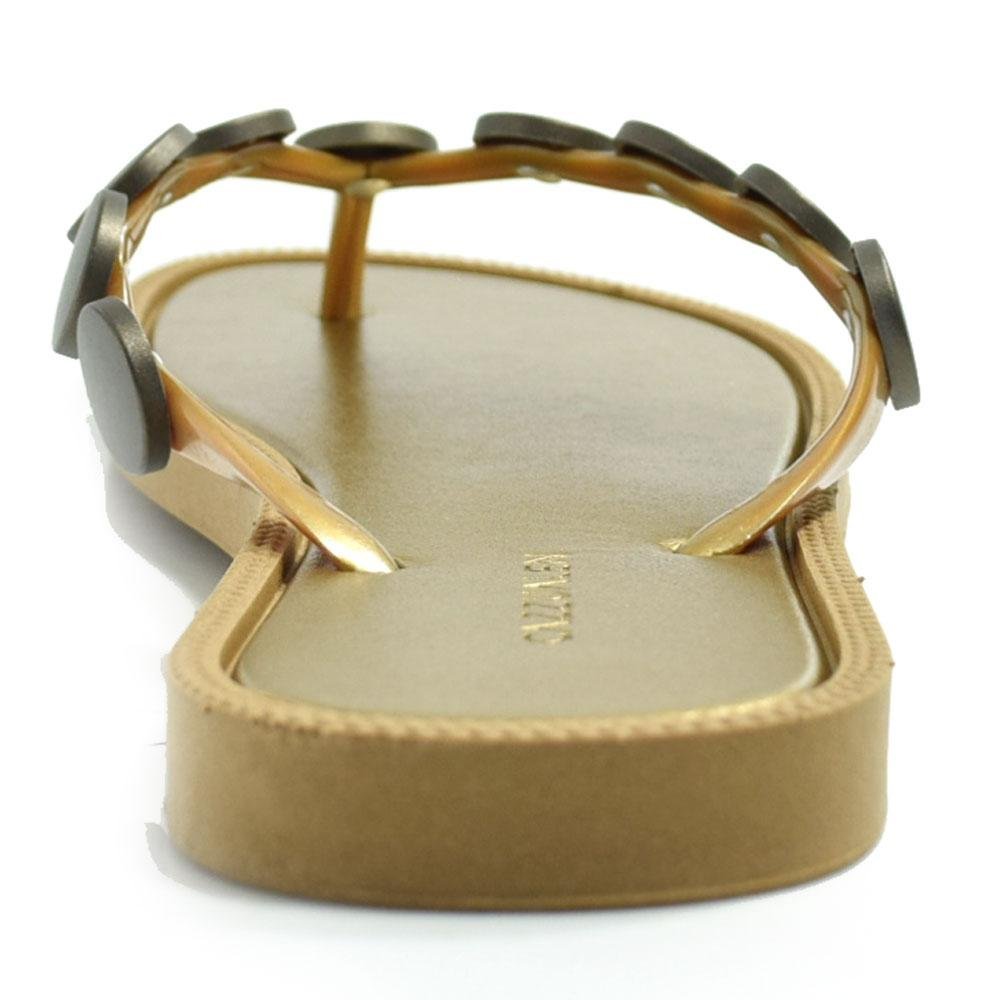 Chinelo Feminino Cazzualen CH-2102 Dourado 4