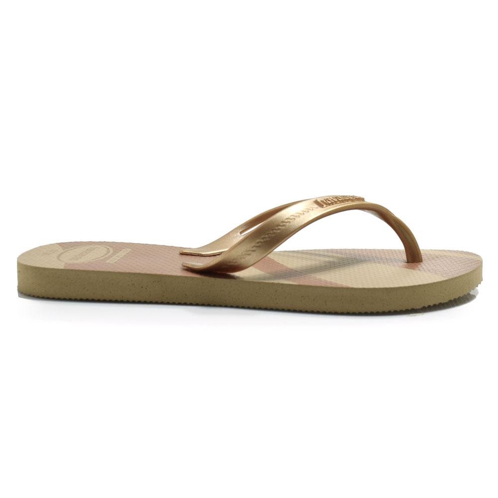 Chinelo Feminino Havaianas Elegance Print 4148804 Bege 3