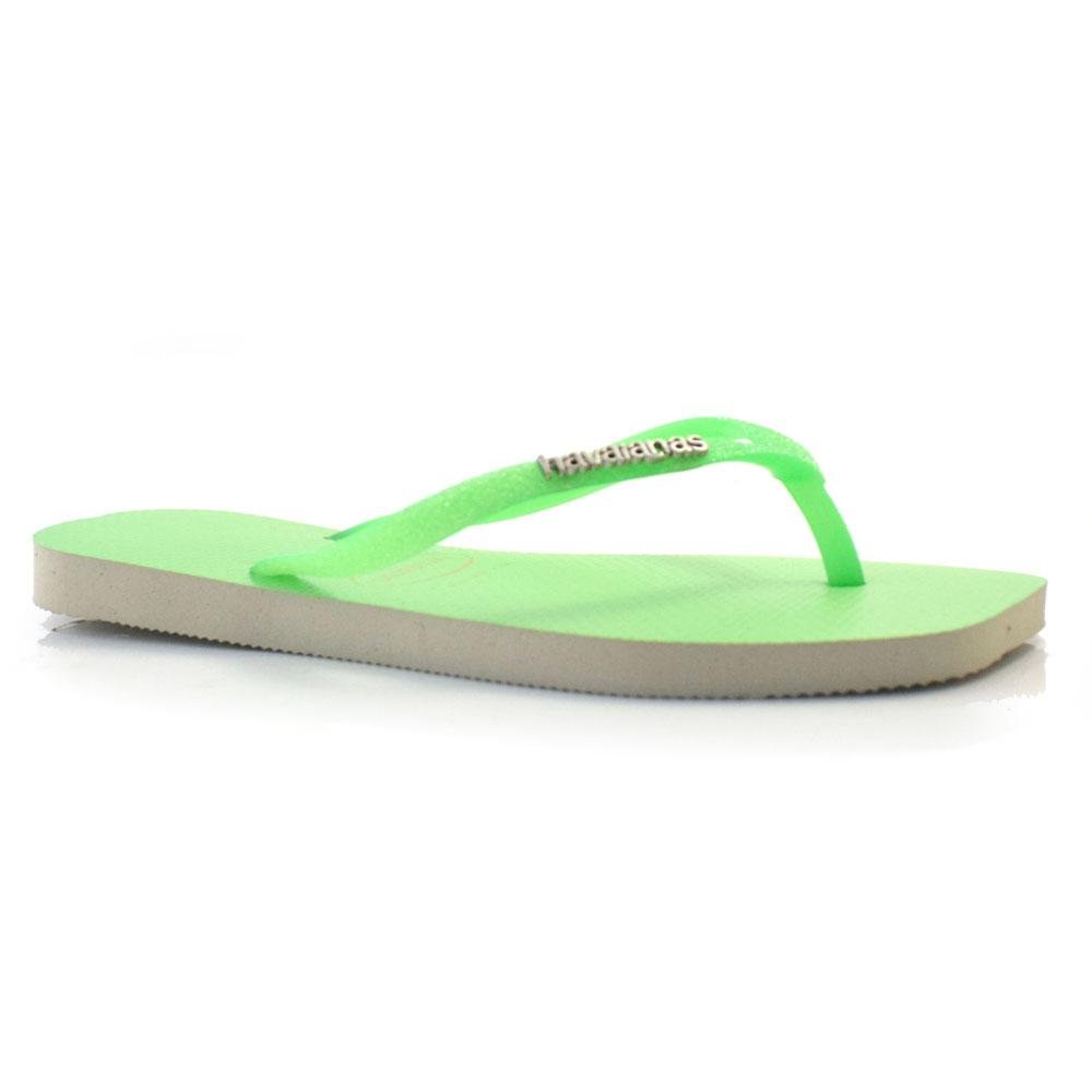 Chinelo Feminino Havaianas Slim Square Glitter 4148927 Verde 2